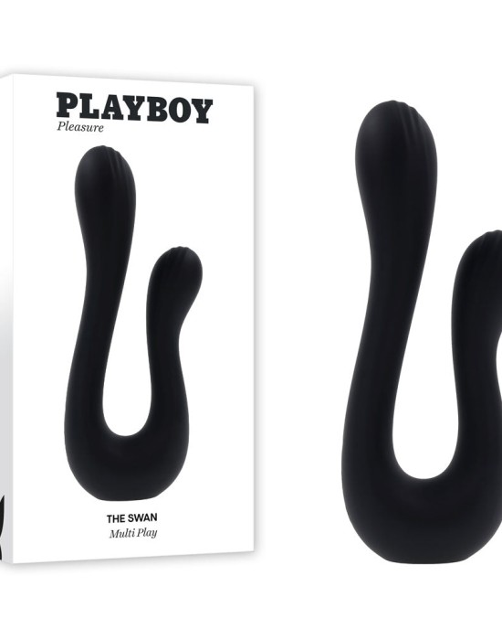 Playboy Pleasure The Swan - Dual Ended Vibrator - Black