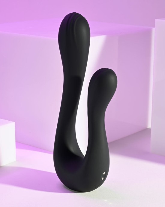 Playboy Pleasure The Swan - Dual Ended Vibrator - Black