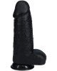 RealRock 10 Inch Extra Thick Dildo with Balls - Black