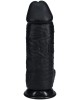 RealRock 10 Inch Extra Thick Dildo with Balls - Black