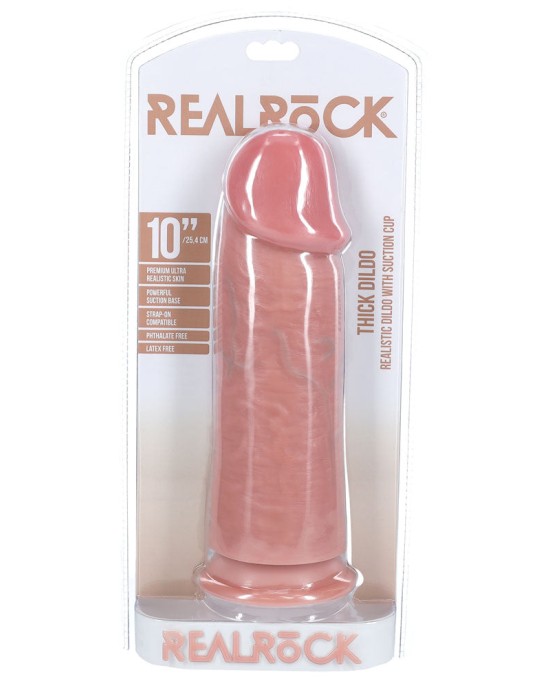 RealRck 10 Inch Extra Thick Dildo - Flesh