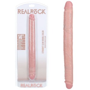 RealRock 14 Inch Slim Double Dildo - Flesh