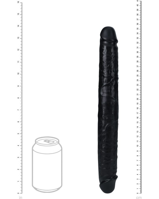 RealRock 14 Inch Thick Double Dildo - Black