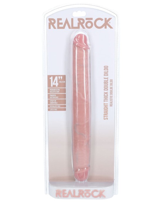 RealRock 14 Inch Thick Double Dildo - Flesh