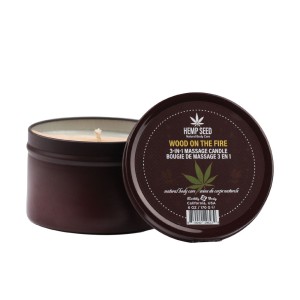 Hemp Seed 3-In-1 Massage Candle - Wood On The Fire - 170g