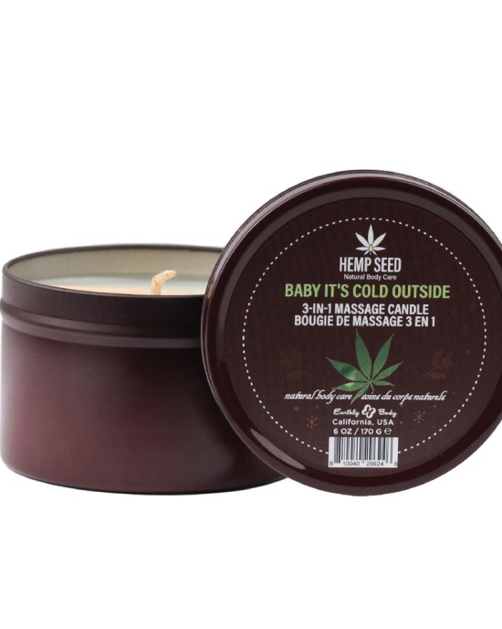 Hemp Seed 3-In-1 Massage Candle - Baby It's Cold Outside - 170g