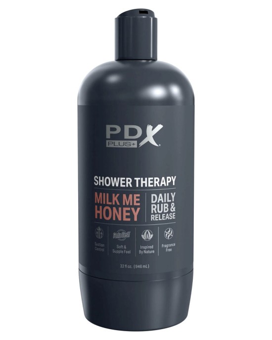 PDX Plus Shower Therapy - Milk Me Honey Vagina Stroker - Tan