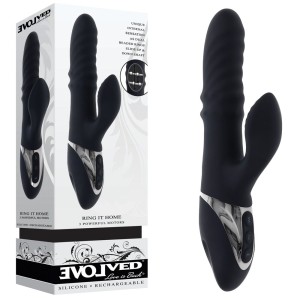 Evolved Ring It Home Rabbit Vibrator - Black