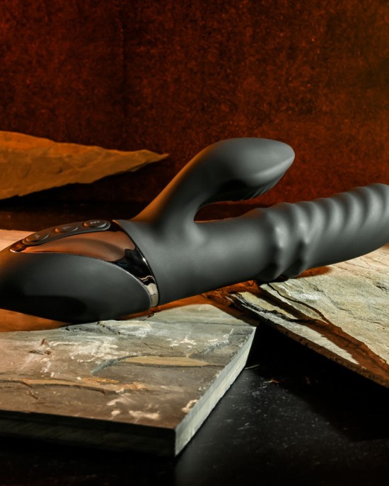 Evolved Ring It Home Rabbit Vibrator - Black