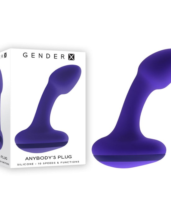 Gender X Anybodys Plug - Vibrating Butt Plug - Blue