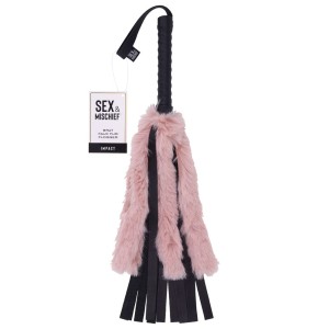 Sex & Mischief Brat Pink Faux Fur Flogger