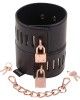 Sex & Mischief Brat Locking Hand Cuffs - Black/Rose Gold