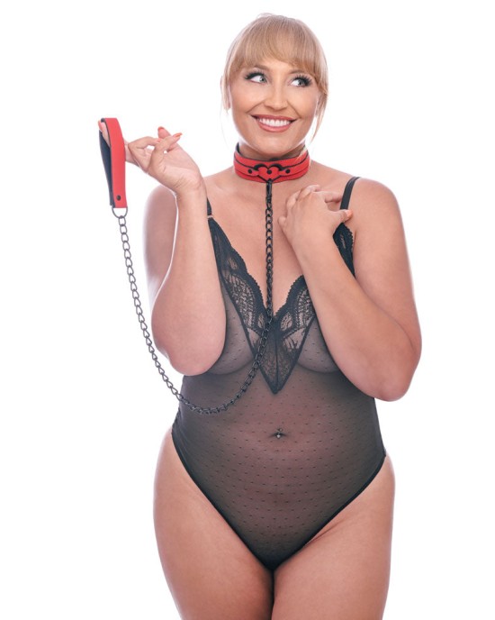 Sex & Mischief Amor Collar and Leash - Red