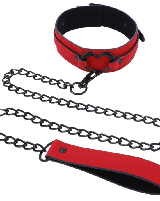 Sex & Mischief Amor Collar and Leash - Red