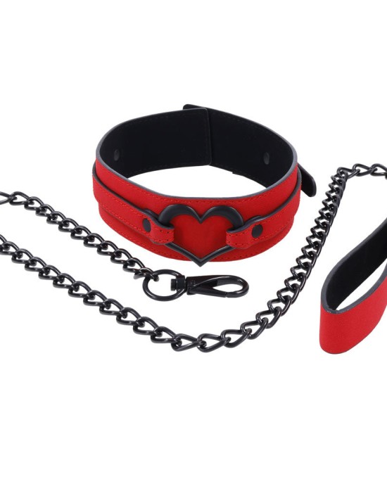 Sex & Mischief Amor Collar and Leash - Red