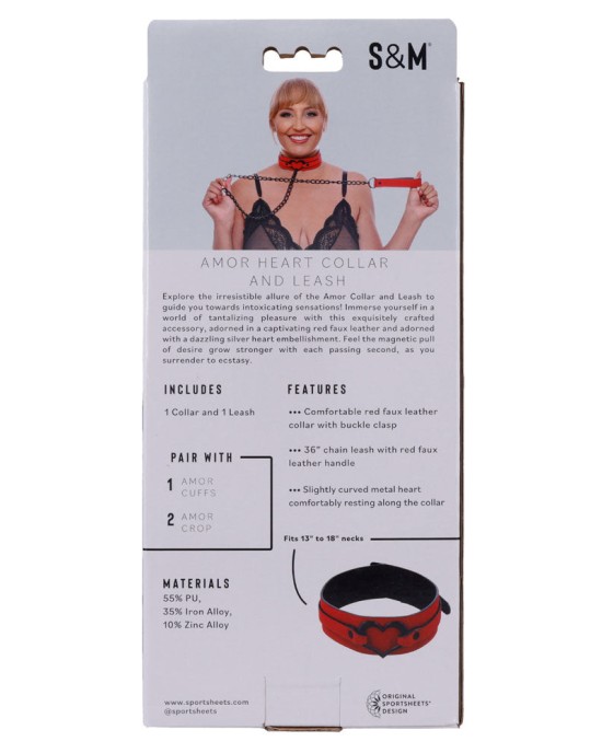 Sex & Mischief Amor Collar and Leash - Red