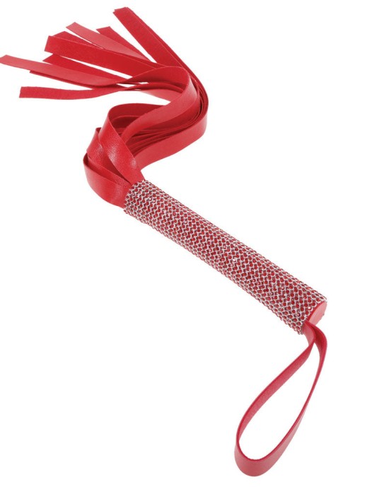 Sex & Mischief Amor Sparkle Flogger - Red