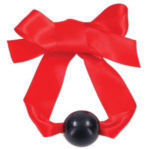 Sex & Mischief Amor Satin Ball Gag - Red