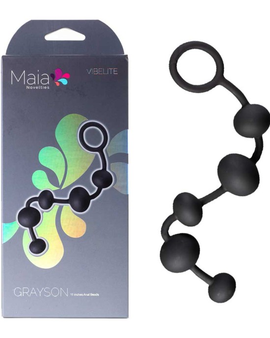 Maia Grayson Anal Beads - Black