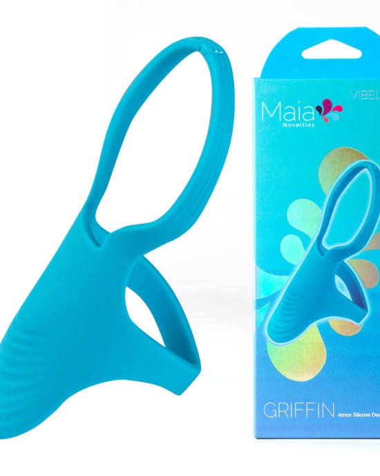 Maia Griffin Silicone Cock Ring - Blue