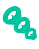 Maia Hazey Green Pot Leaf Cock Rings - 3 Sizes