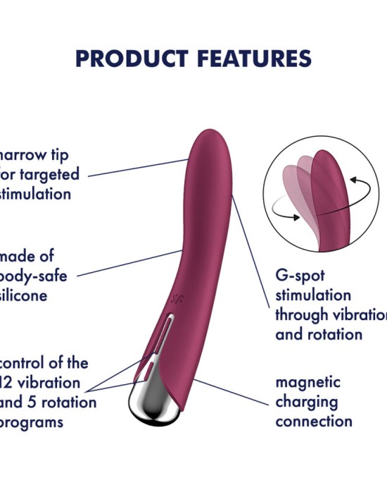 Satisfyer Spinning Vibe 1 - Rotating Vibrator - Red