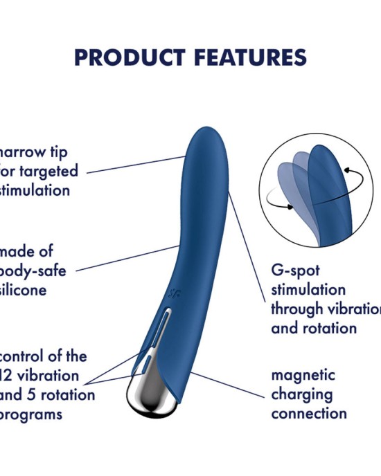 Satisfyer Spinning Vibe 1 - Rotating Vibrator - Blue