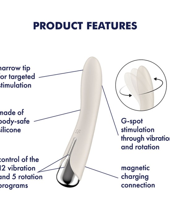 Satisfyer Spinning Vibe 1 - Rotating Vibrator - Beige