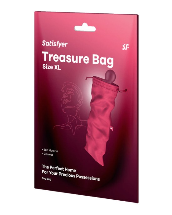 Satisfyer Treasure Toy Storage Bag - XLarge - Pink