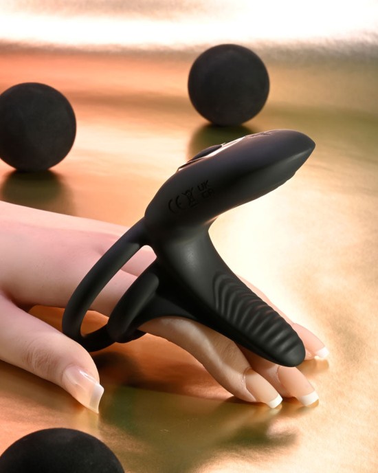 Playboy Pleasure Just Right - Vibrating Cock Ring - Black