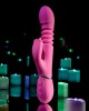 Evolved Pink Dragon - Thrusting Rabbit Vibrator - Pink