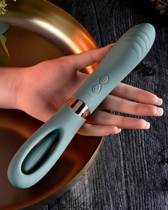 Evolved Chick Flick - Vibrator with Flicking Tip - Olive Green