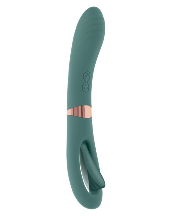 Evolved Chick Flick - Vibrator with Flicking Tip - Olive Green