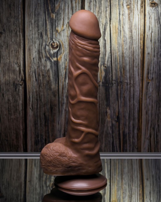 Gender X 10 Inch Flexskin Poseable True Feel Dong - Brown