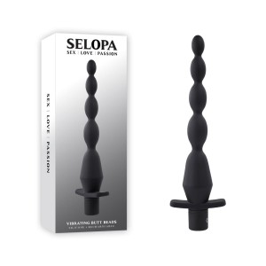 Selopa Vibrating Butt Beads - Black