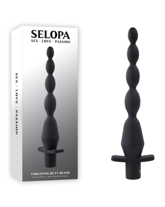 Selopa Vibrating Butt Beads - Black