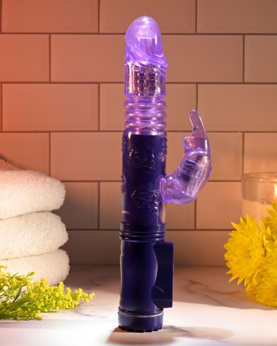 Selopa Bunny Thruster Vibrator - Purple