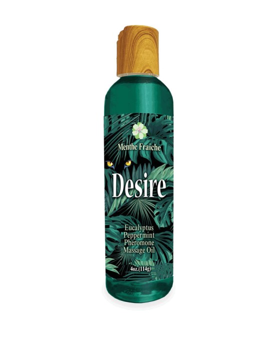 Desire Pheromone Massage Oil - Eucalyptus & Peppermint Scented - 118mls