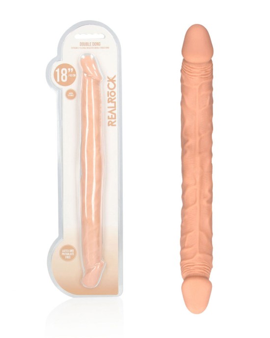 RealRock 18 Inch Double Dildo - Flesh