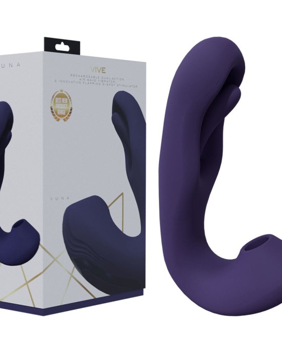 Vive Yuna - Flapping Vibrator with Air Pulsation - Purple