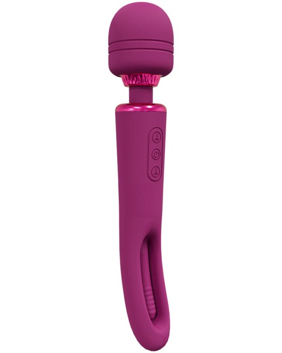 Vive Kiku - Dual End Massage Wand with Flapping Tip - Pink