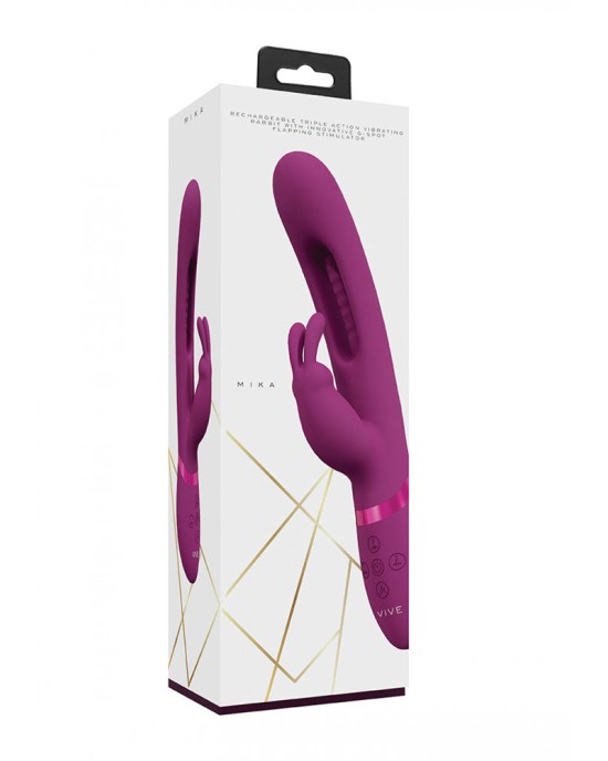 Vive Mika - Rabbit Vibrator with Flapping Shaft  - Pink