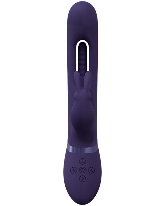 Vive Mika - Rabbit Vibrator with Flapping Shaft - Purple