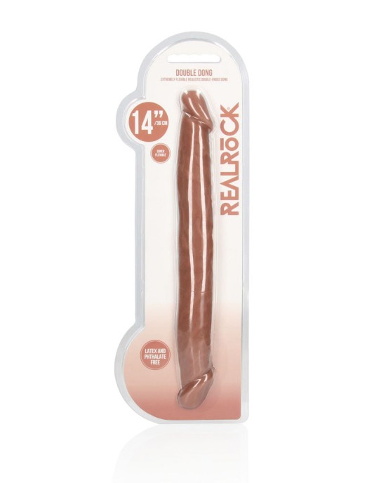 RealRock 14 Inch Double Dildo - Tan