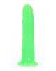 RealRock Slim 7 Inch Glow in the Dark Neon Dildo - Green