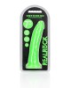 RealRock Slim 7 Inch Glow in the Dark Neon Dildo - Green