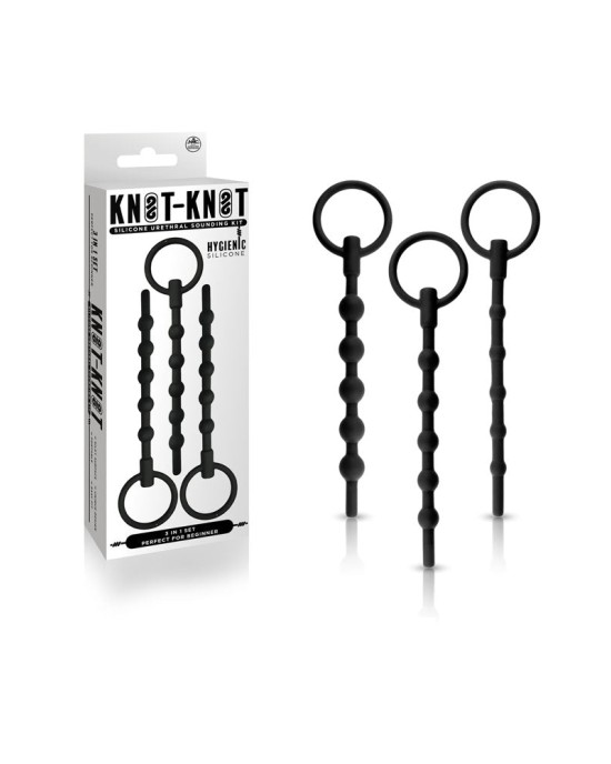 Knot Knot - Black Urethral Sounding Kit - 3 Piece Set