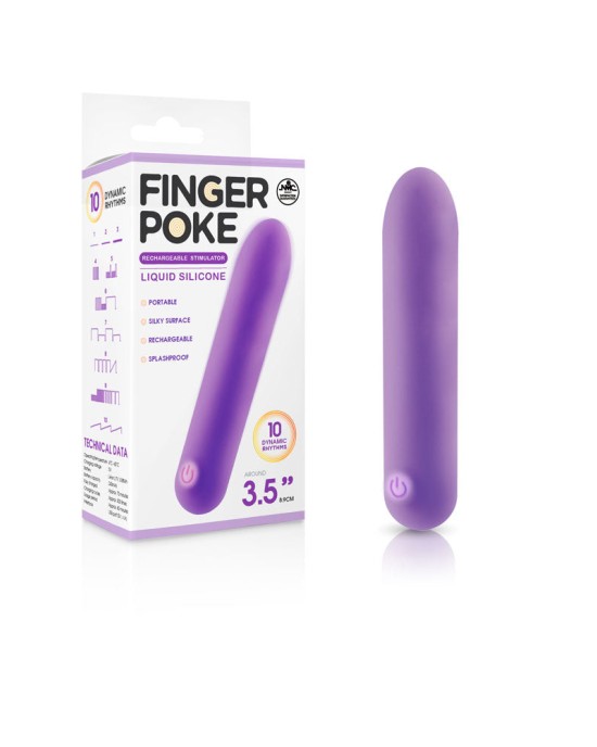 Finger Poke 3.5 Inch Bullet - Purple