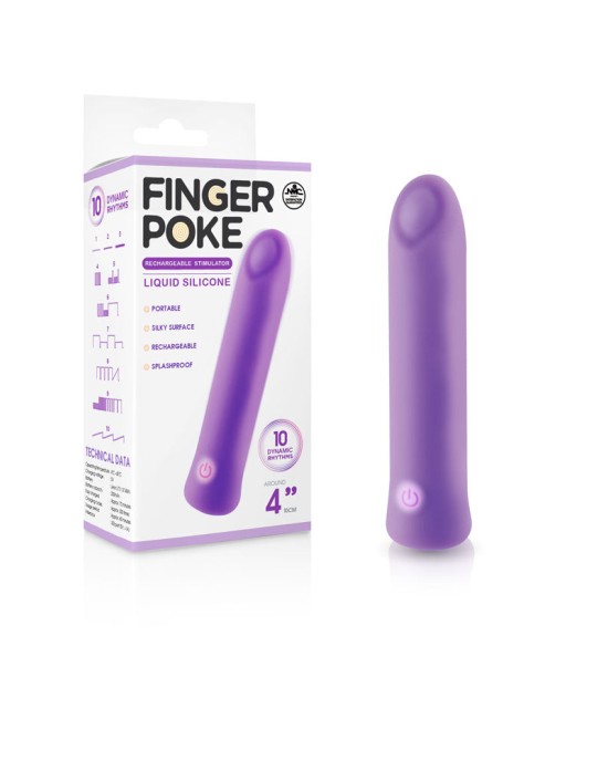 Finger Poke 4 Inch Bullet - Purple