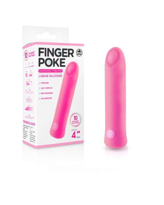 Finger Poke 4 Inch Bullet - Pink